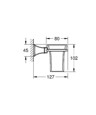Grohe Grandera 40626000 стакан для зубных щеток