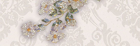 Нефрит Бретань 20х60см декор панно настенный красный цветок низ