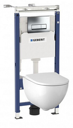 Geberit Duofix Acanto 458.125.21.1 унитаз подвесной + инсталляция