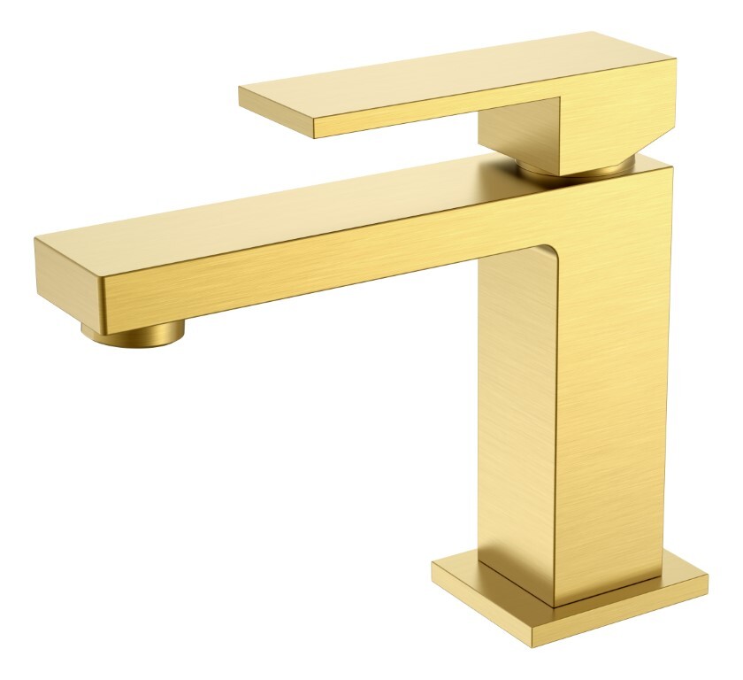 Смеситель для умывальника Boheme Qubic Matt Gold 471-MG