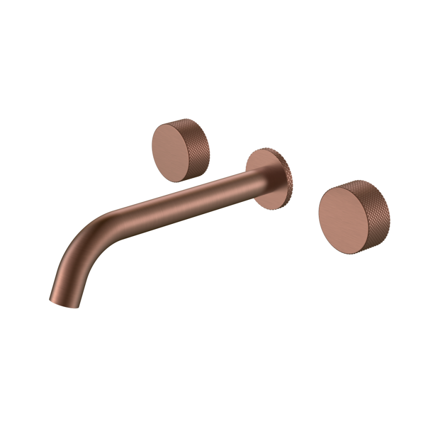 Смеситель для раковины из стены Boheme Stick Brushed Bronze ручка Touch 152-2-BRB.2