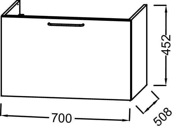 Jacob Delafon Odeon Rive Gauche EB2511-R5-E52 70 см тумба под раковину подвесная