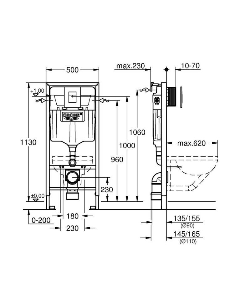 Grohe Rapid SL 38775001 инсталляция для унитаза