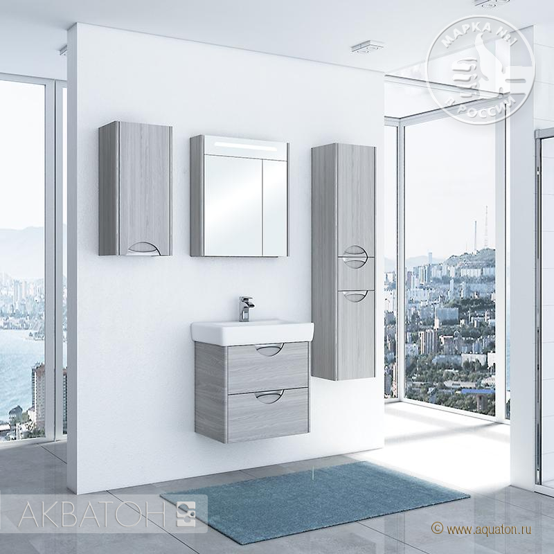 Зеркало-шкаф Акватон Сильва 60*78 1A216202SIW60