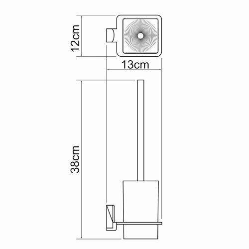 WasserKRAFT Leine K-5027 туалетный ершик хром