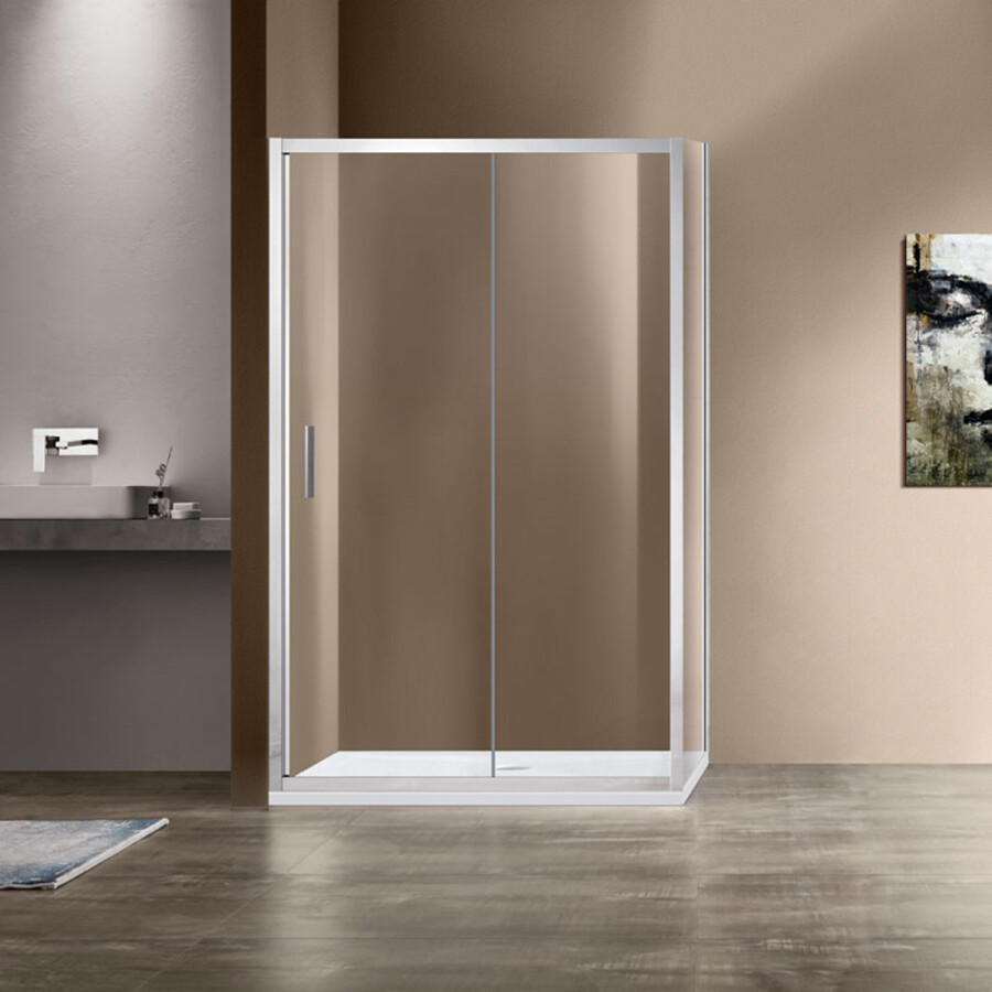 Vincea Garda душевой уголок VSR-1G8010CL 100х80 хром, стекло прозрачное