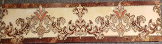 Kito Decor Runo gold фриз напольный керамогранит 15x60 см (BJ6015-110)