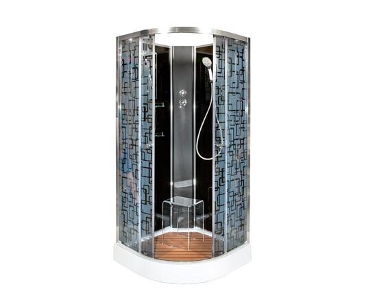 Deto душевая кабина 100х100 BM1510NBLACK без крыши