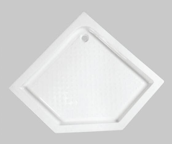 Поддон акриловый ABS12 100х100х15 трапеция (с сифоном) EG230001