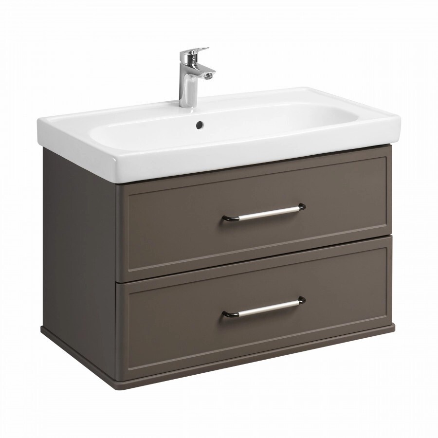 Тумба под раковину AQUATON Нео-Классика 85 2 ящика, мускат 1A286301NCR30