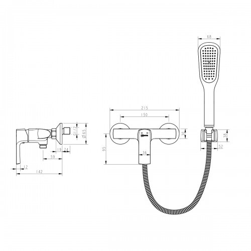 Lemark Ursus LM7203BL смеситель для душа