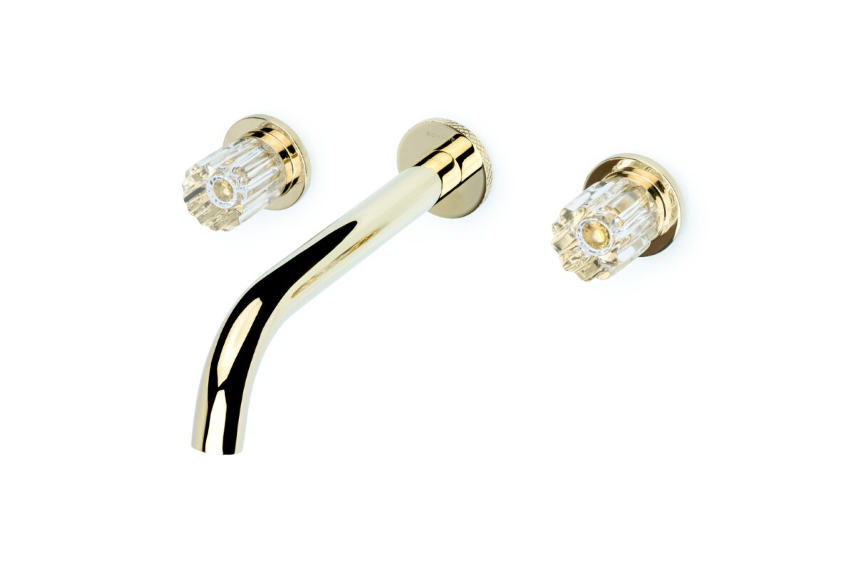 Смеситель для раковины из стены Boheme Elegante Золото 152-2-G-EL