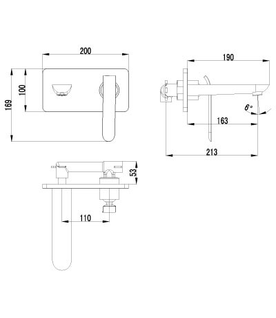 Lemark Melange LM4926CW смеситель для раковины 35 мм