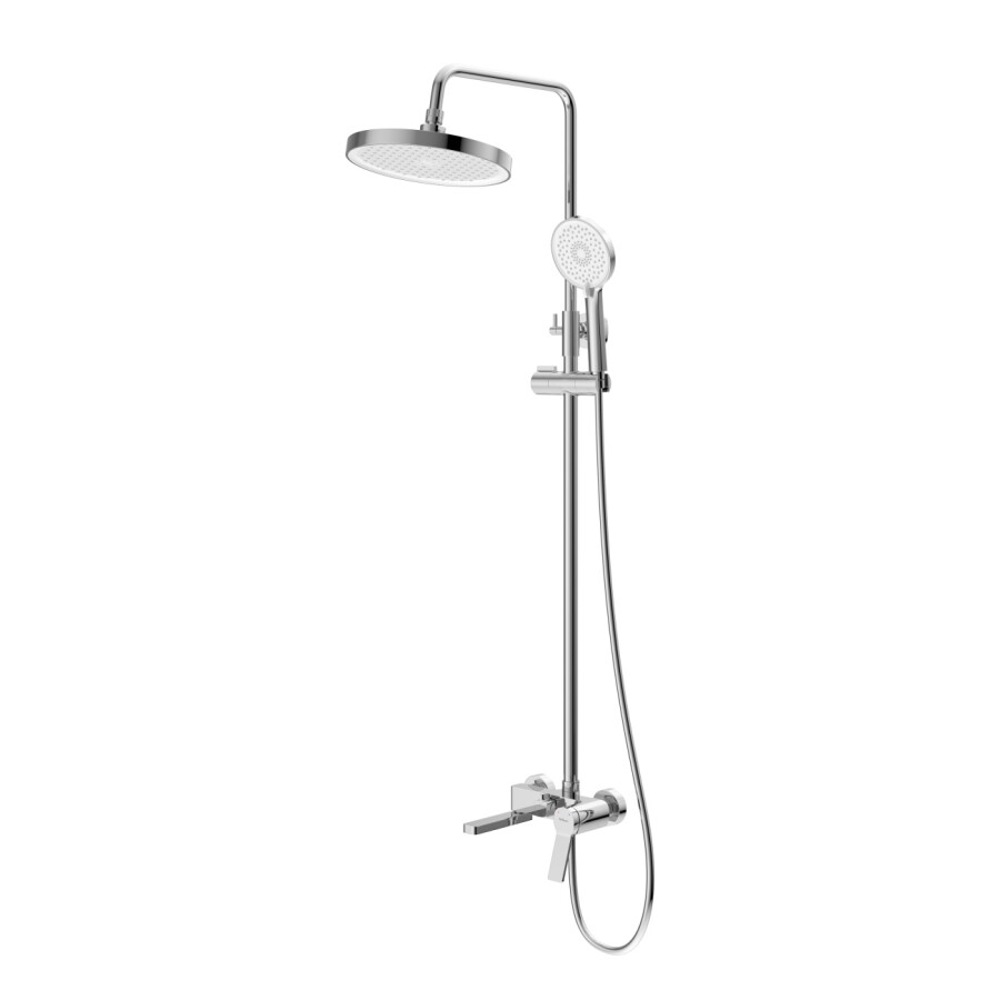 Душевая стойка BelBagno со смесителем и изливом ALBANO-VSCM-CRM