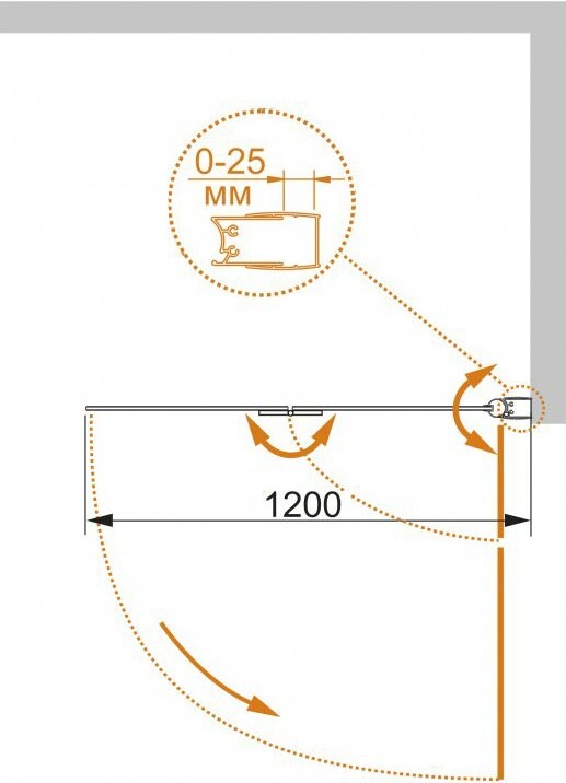 Cezares ECO-O-V-21-120/140-P-Cr-R 120*140 шторка на ванну