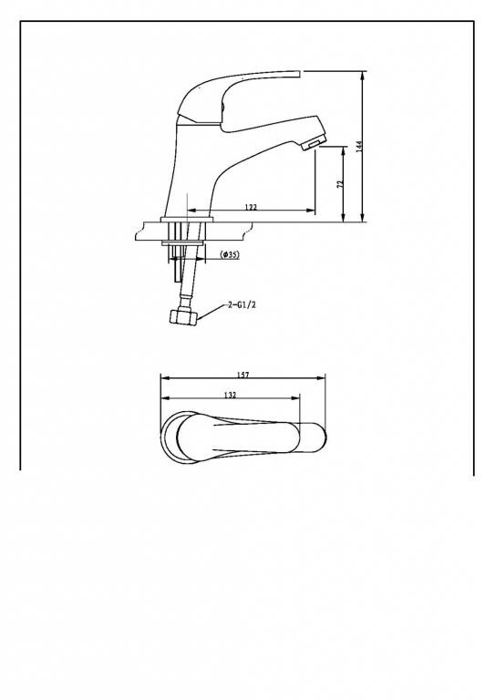 Bravat Fit F1135188CP-RUS смеситель для раковины хром 35 мм