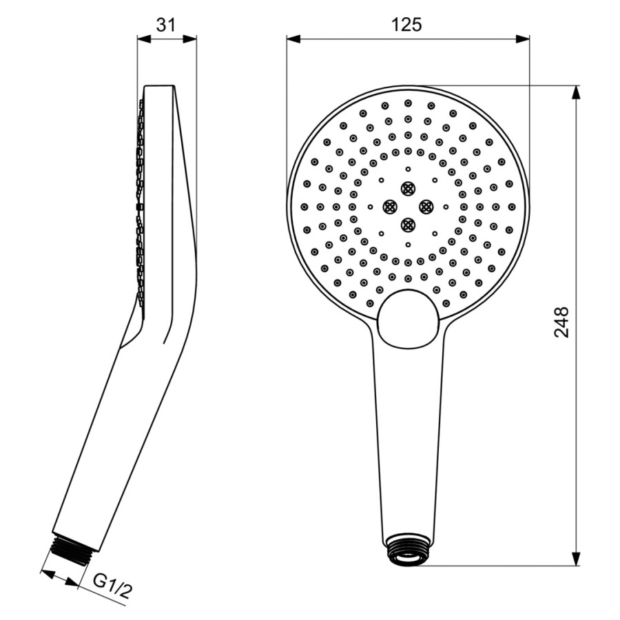 Ideal Standard B1759AA IdealRain лейка душевая Evo Jet Round XL3