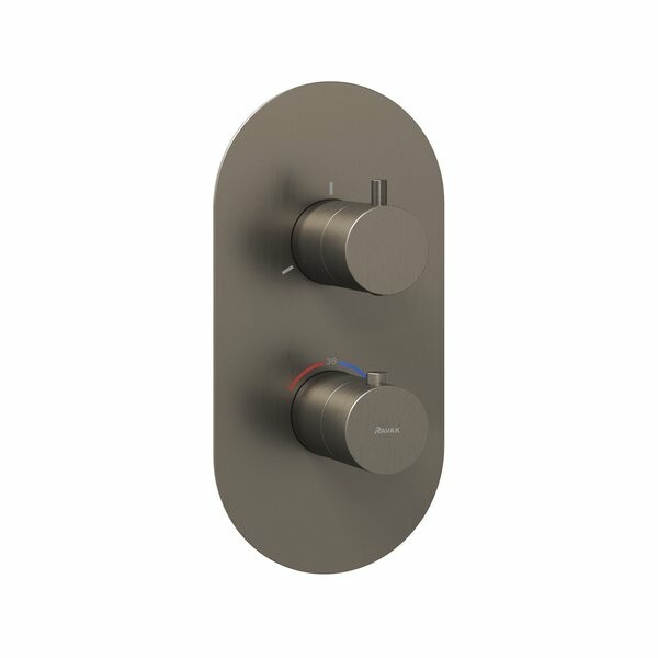 Ravak Espirit Термостат для душа встраиваемый 3 потребителя графит матовый X070326