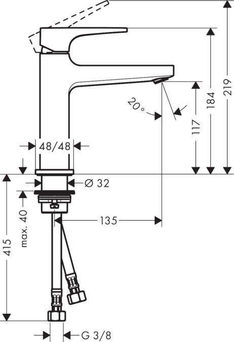 Hansgrohe 32507000 Metropol смеситель для раковины хром