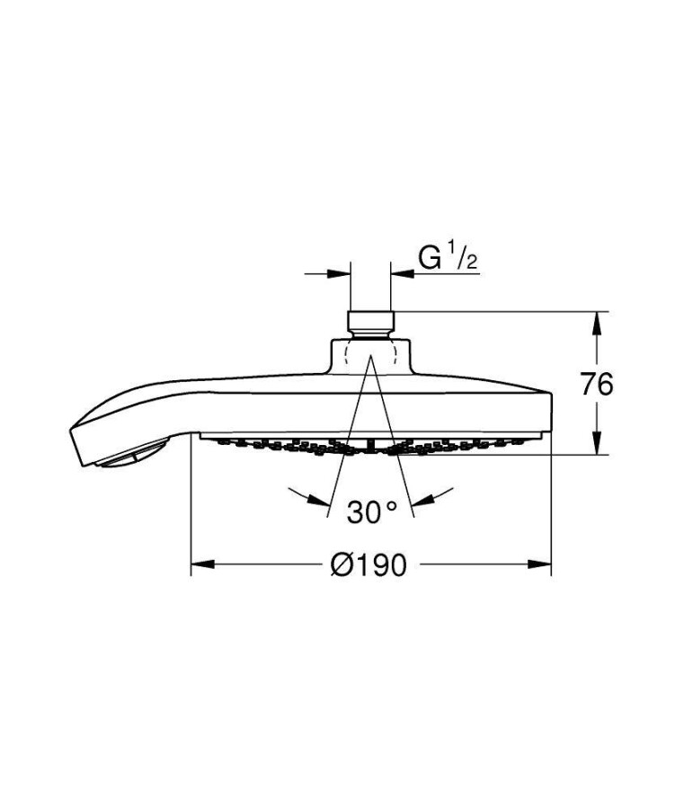 Grohe Power&Soul Cosmopolitan 27765000 верхний душ