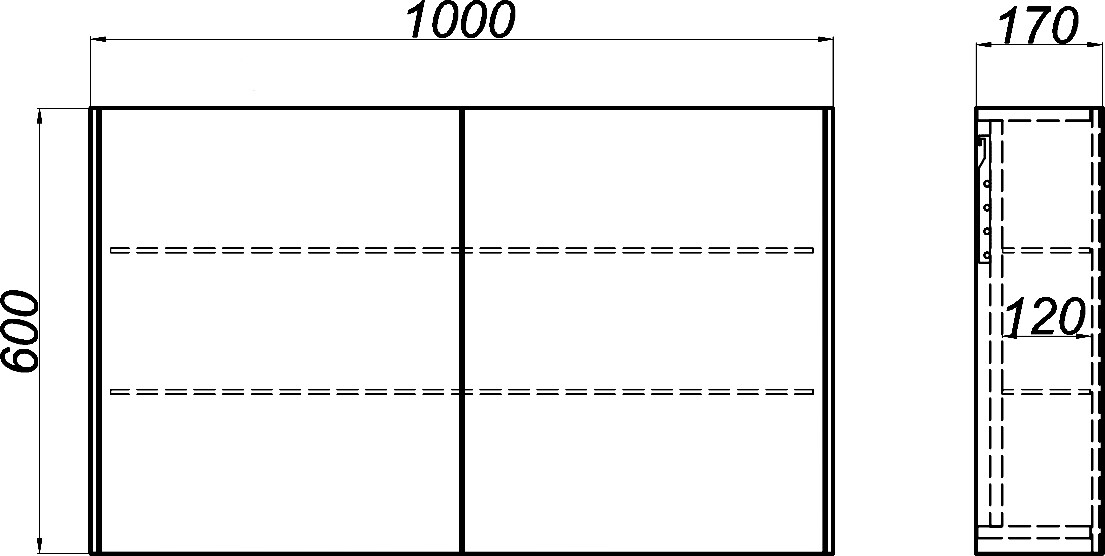 Зеркало-шкаф Aqwella Mobi 100*60 дуб балтийский 408268