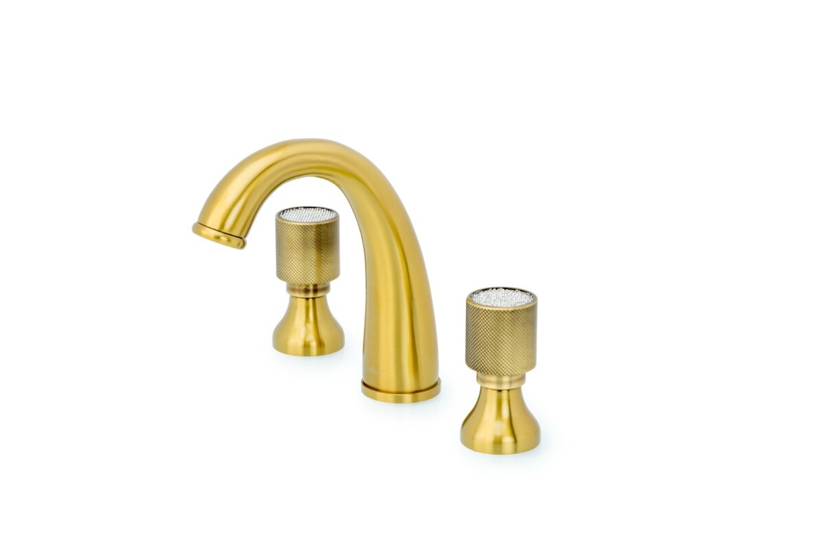 Смеситель для раковины на 3отв. Boheme Royal Cristal Бронза 317-Royal/CRST