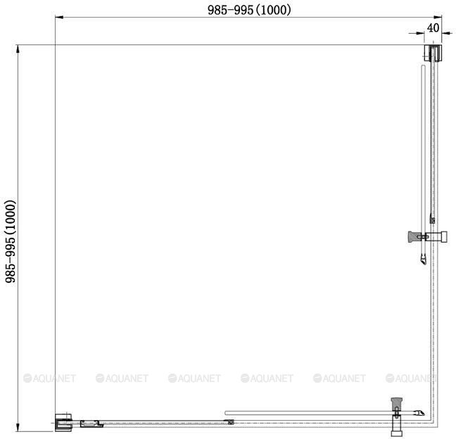 Aquanet Delta Cube NPE1142 душевое ограждение 100*100*200