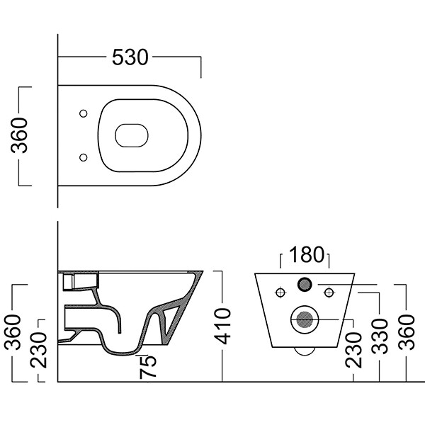 Kerama Marazzi Plaza PLM.wc.02 унитаз подвесной