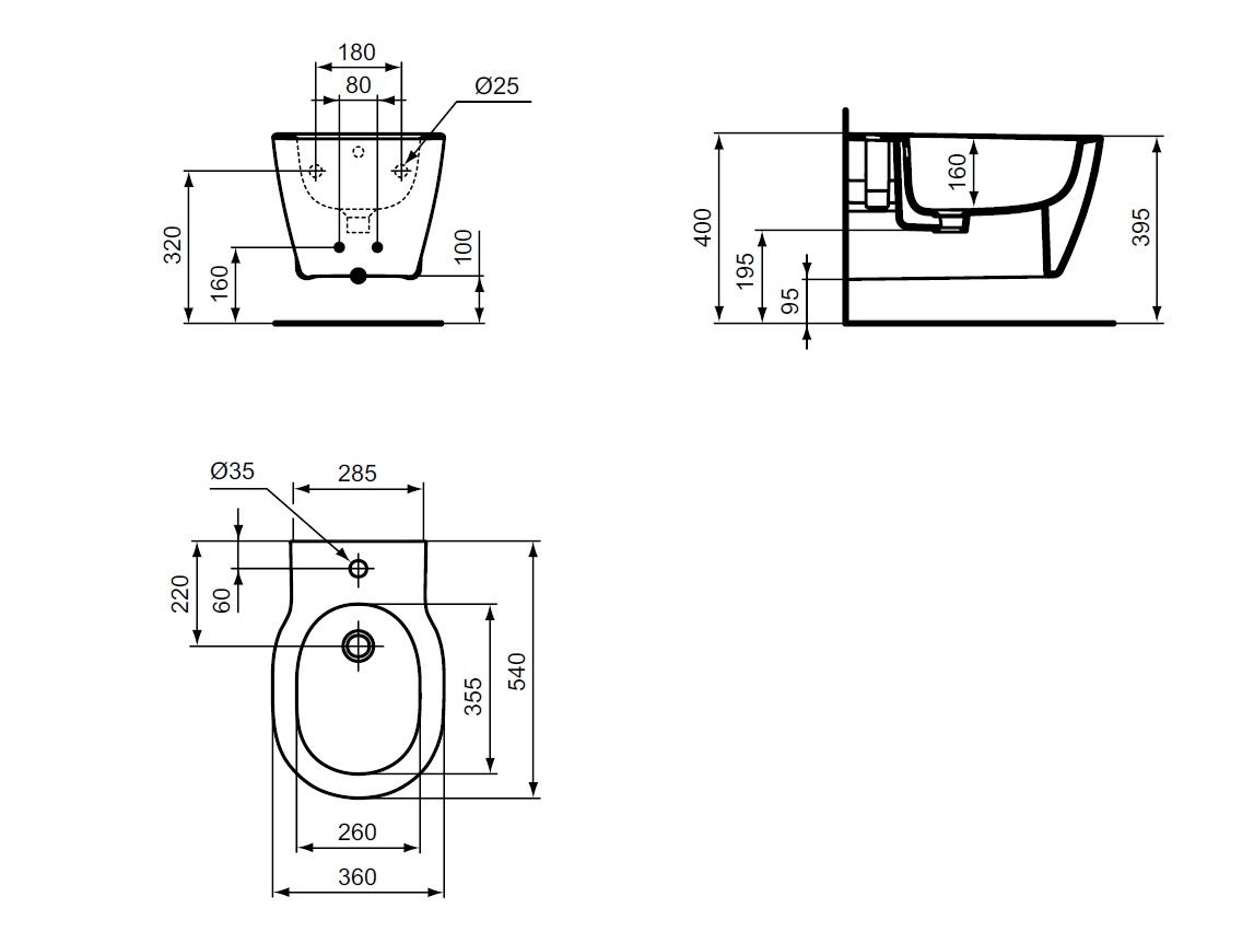 Ideal Standard Connect E772201 биде подвесное
