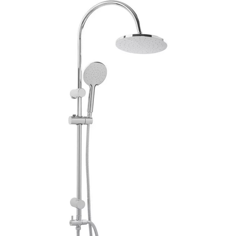 Zerix DK-002 Душевой гарнитур с верхним душем и ручной лейкой без смесителя Хром/Белый ZX3079