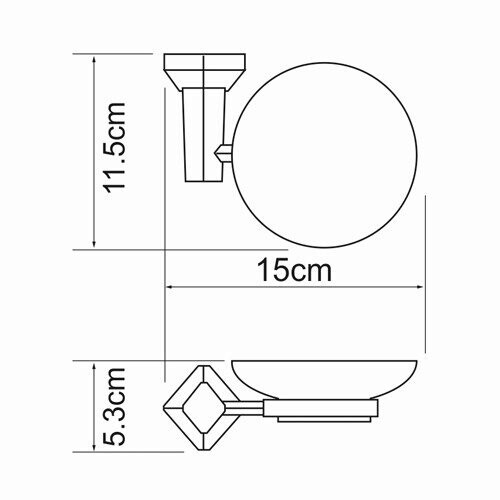 WasserKRAFT Aller K-1129C мыльница хром