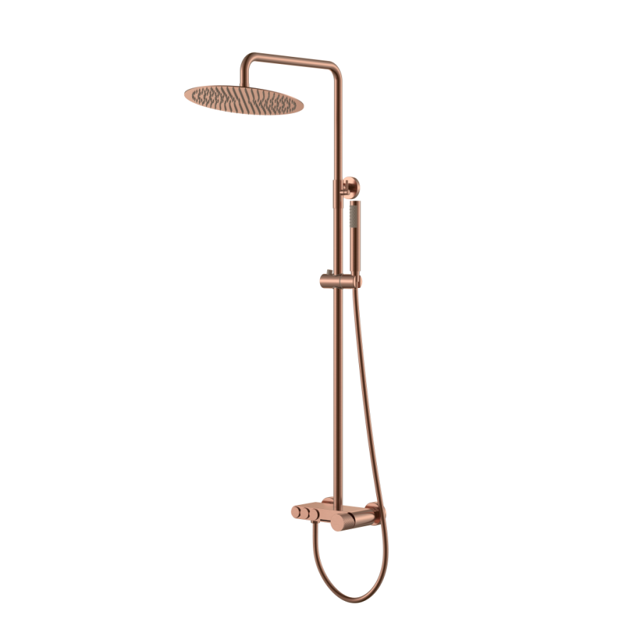 Душевая система с изливом Boheme Stick ручка Touch Copper Brushed 128-CB.2