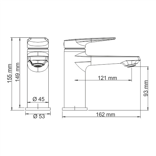 WasserKRAFT Glan 6603 смеситель для раковины 35 мм