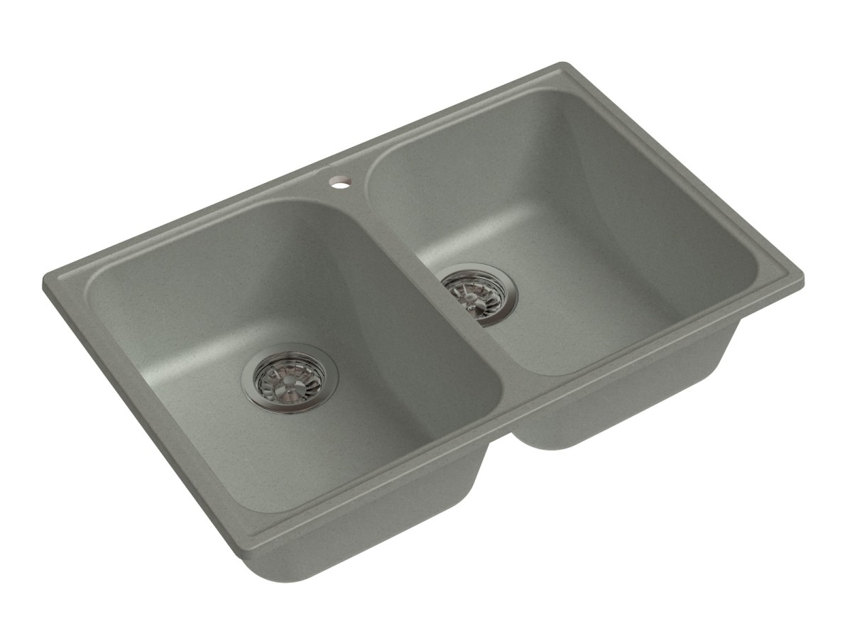 GranFest Quarz GF-Z 15 кухонная мойка серый 74х48 см