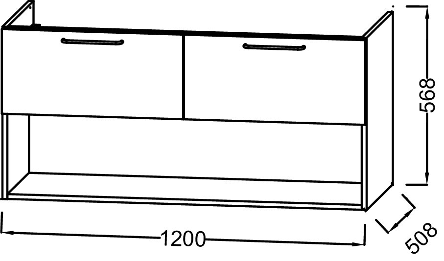 Jacob Delafon Odeon Rive Gauche EB2555-R5-N14 120 см тумба под раковину подвесная
