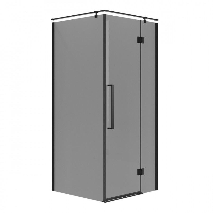 Душевое ограждение Niagara Nova NG-2831-34BLACK (90х90х195) квадрат,черный матовый,дверь распашная,стекло тонированное,1 место