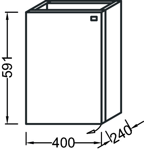 Jacob Delafon Pop Laminar EB285-G1C 40 см тумба с раковиной подвесная