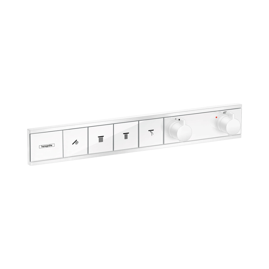 Hansgrohe RainSelect Термостат скрытого монтажа для 4 потребителей хром-белый матовый 15382700