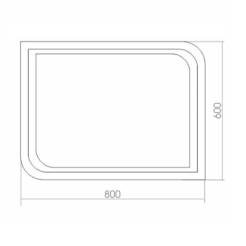 Зеркальное полотно Azario Персей 80*60 CS00059228