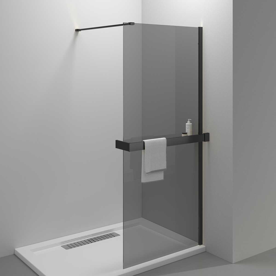Vincea Walk-In душевая перегородка 100 см черный профиль / тонированная VSW-4HR100CGB