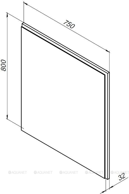 Зеркальное полотно Aquanet Nova Lite 75*80 белый 00242271