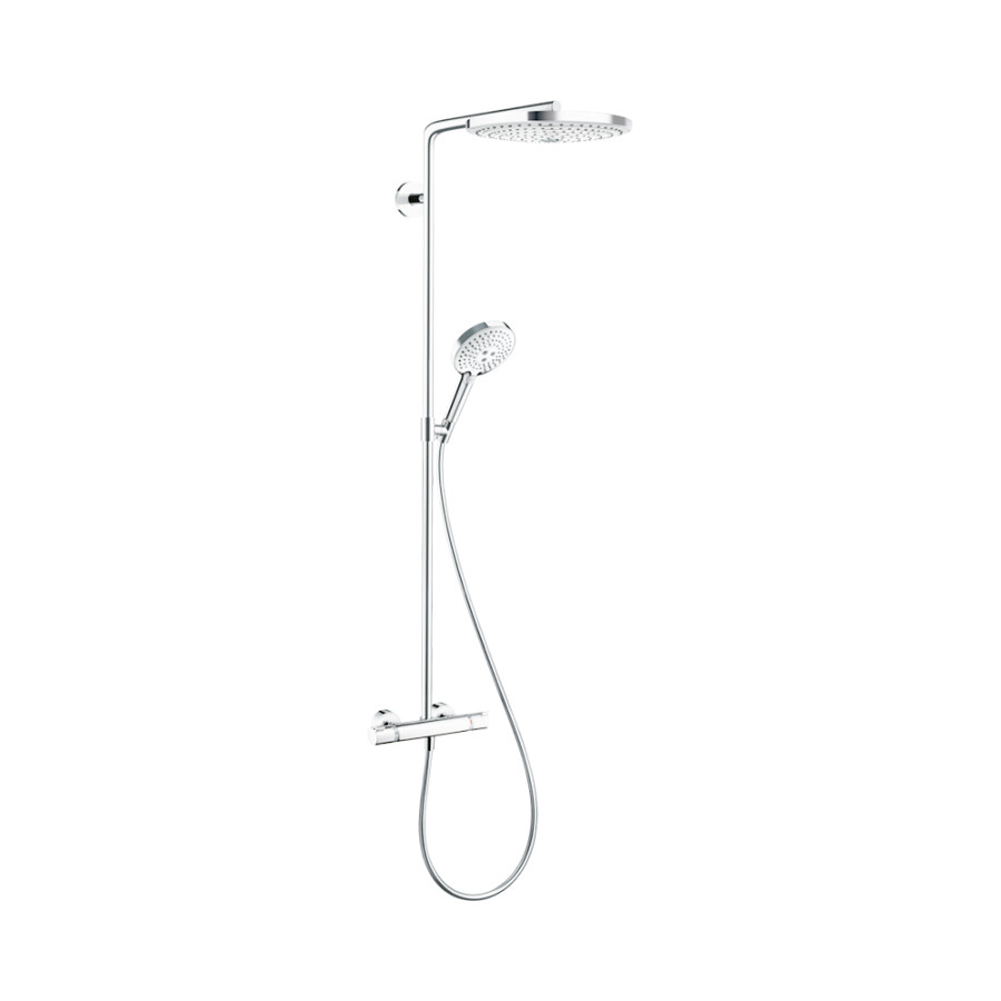 Hansgrohe Raindance Select S Showerpipe 300 2jet Душевой набор с термостатом хром-белый матовый 27133400