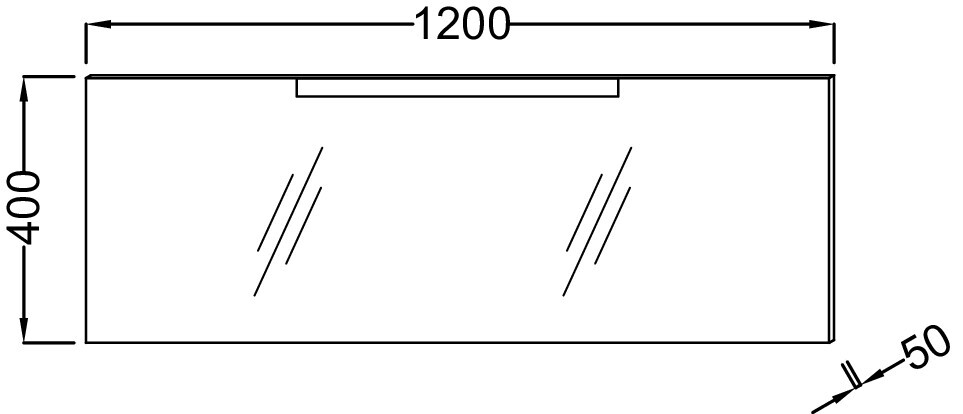 Зеркальное полотно Jacob Delafon Stillness 120*40*5 см EB2008-NF