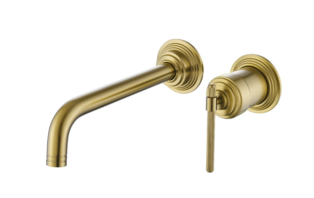 Смеситель для раковины из стены Boheme Eterna Matt Gold 175-MG