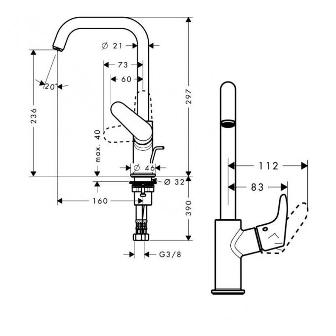 Hansgrohe Focus 31609000 смеситель для раковины хром
