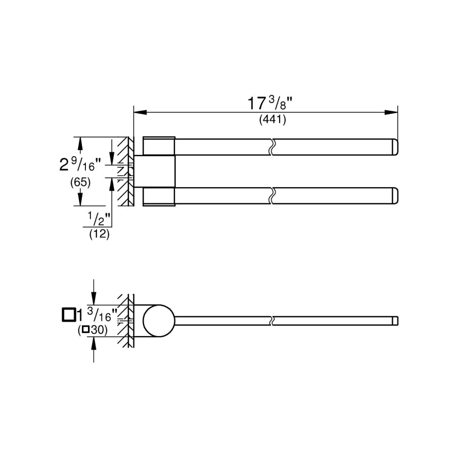Grohe Selection 41063GN0 полотенцедержатель холодный рассвет матовый