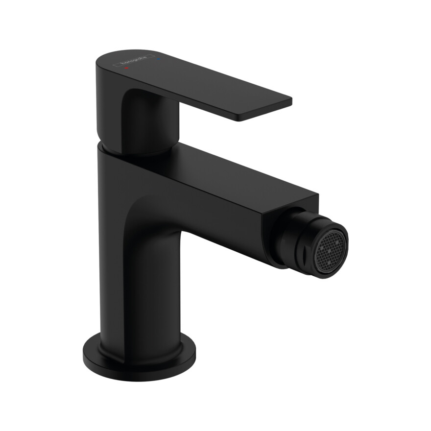 Hansgrohe Rebris E Смеситель для биде со сливным гарнитуром черный матовый 72211670