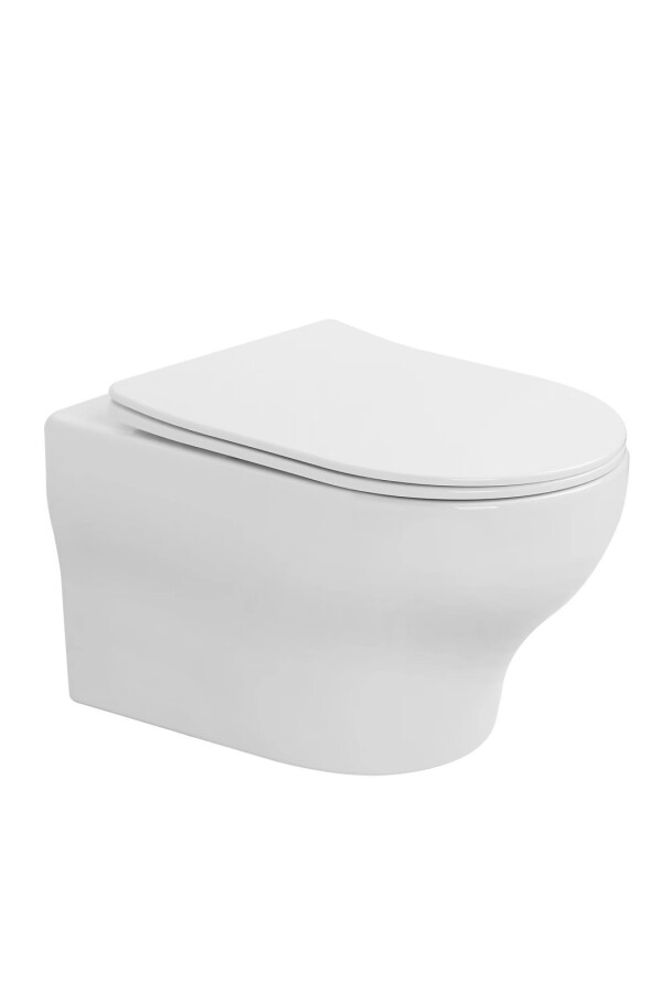 Унитаз подвесной Boheme Fiore Белый глянец c крышкой, Торнадо 978-SET-W