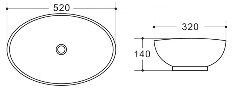 BelBagno BB1147 раковина накладная 52 см белая