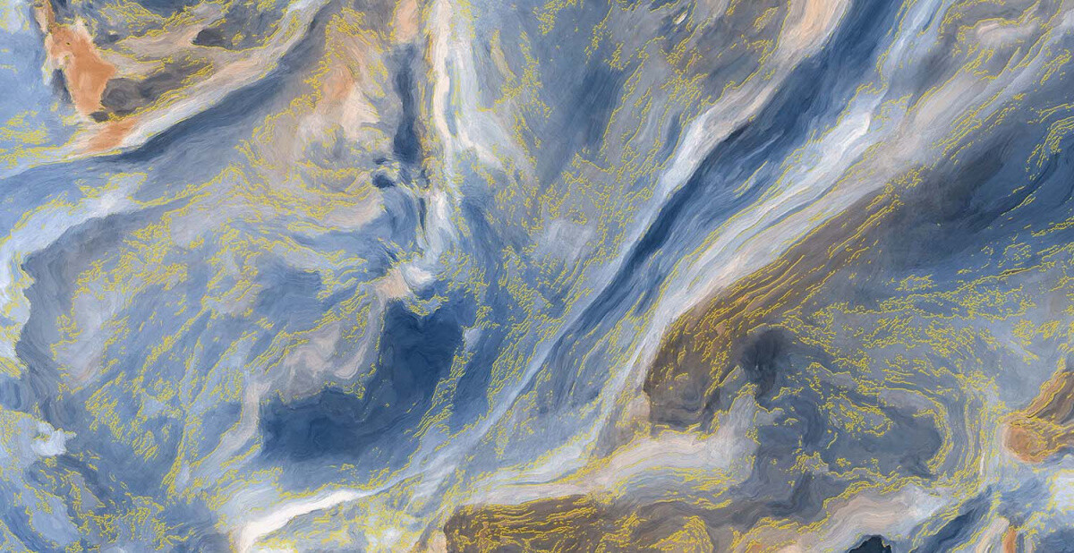 Керамогранит Azario Carlin Aqua Gold 60x120 Carving H18004001G